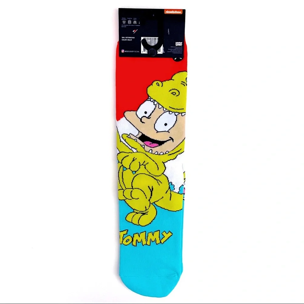 Odd Sox Rugrats Crew Socks Mens Womens Tommy Chuckie Reptar Nickelodeon 90s Gift